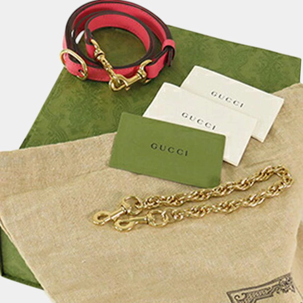 Gucci Gucci Pink Leather GG Marmont Satchel Bag 8