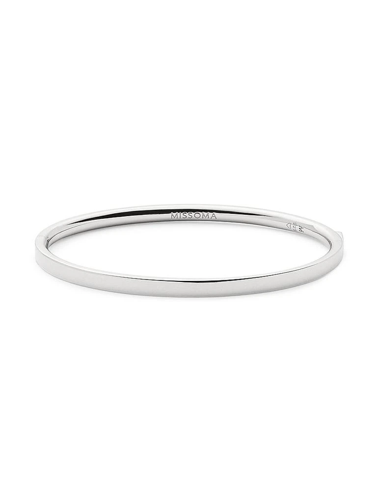 Missoma Magma 18K-Gold-Plated Or Rhodium-Plated Hinged Bangle 1