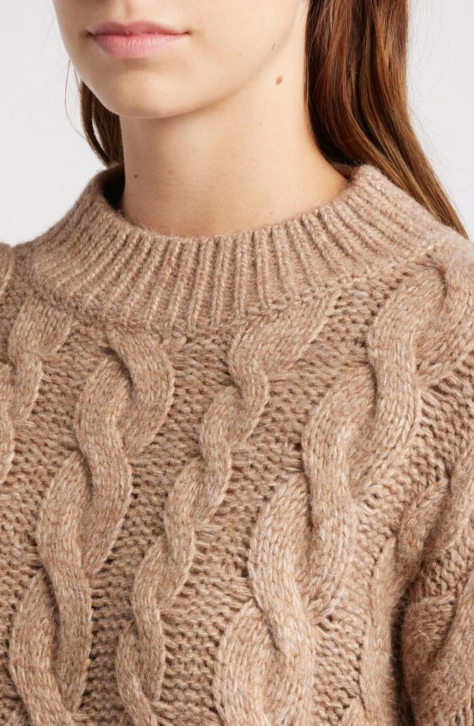 ALL IN FAVOR Cable Knit Crop Sweater 4