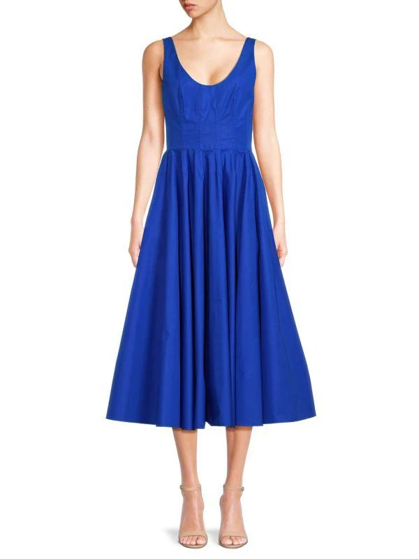 Fit & Flare Sleeveless Midi Dress  On Sale Now with Up to 75% Off |  Discover Exclusive Deals & Savings at BeyondStyle  Authentic Alexander  McQueen a-line|fit & flare|Women's|women's apparel|women's|dresses with