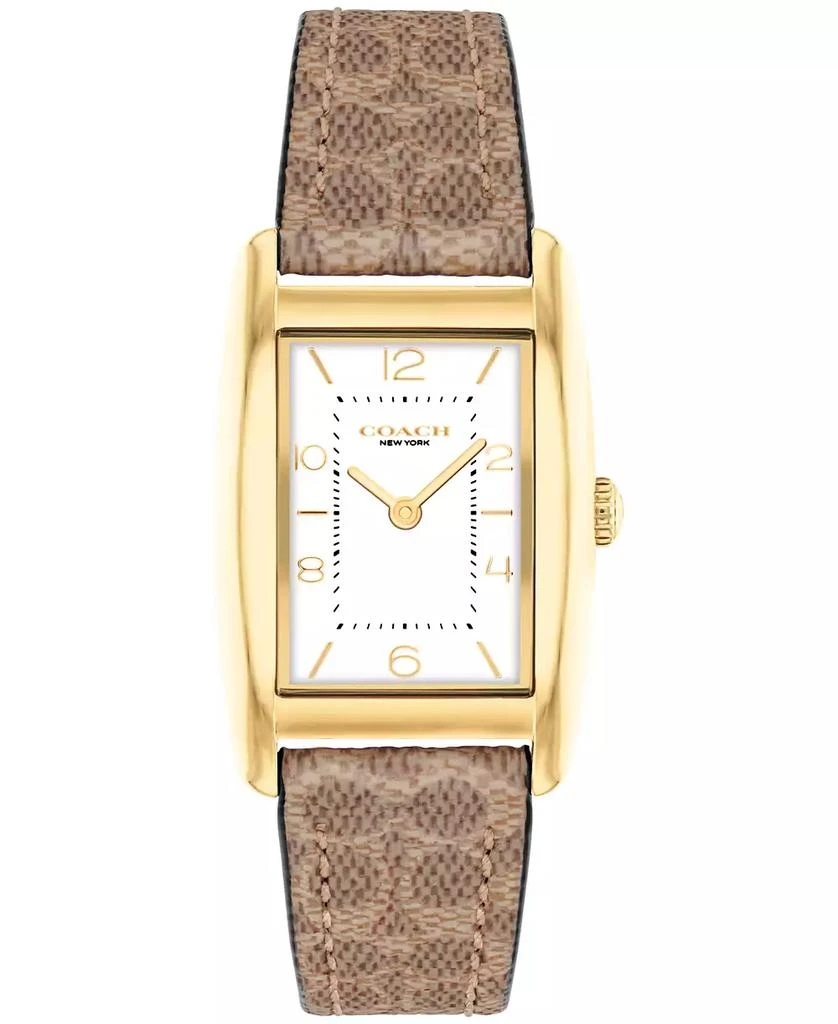Coach Tan Signature Canvas Square Chronograph Watch Coach Women main image 4