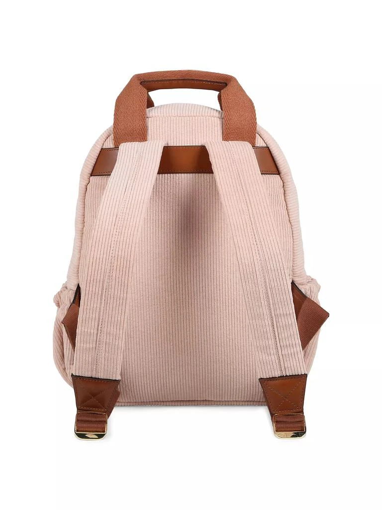 Chloé Girl's Logo Corduroy & Leather Backpack 3