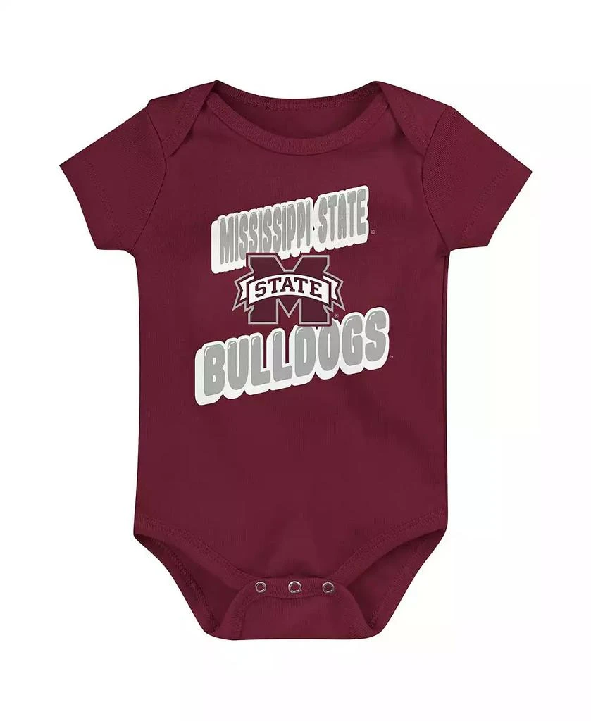 Outerstuff Newborn 3-Pack Maroon Mississippi State Bulldogs Sunday Comics Bodysuit Set 4