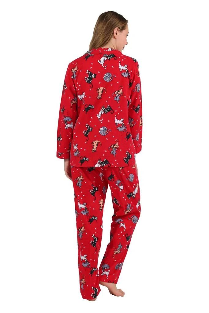La Cera La Cera - Here Kitty Kitty Flannel Pajama Set 3