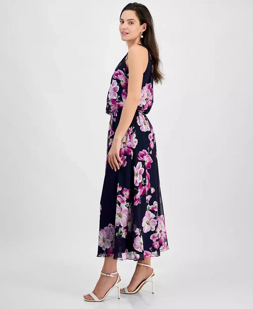 Robbie Bee Petite Printed Chiffon Halter Maxi Dress 3