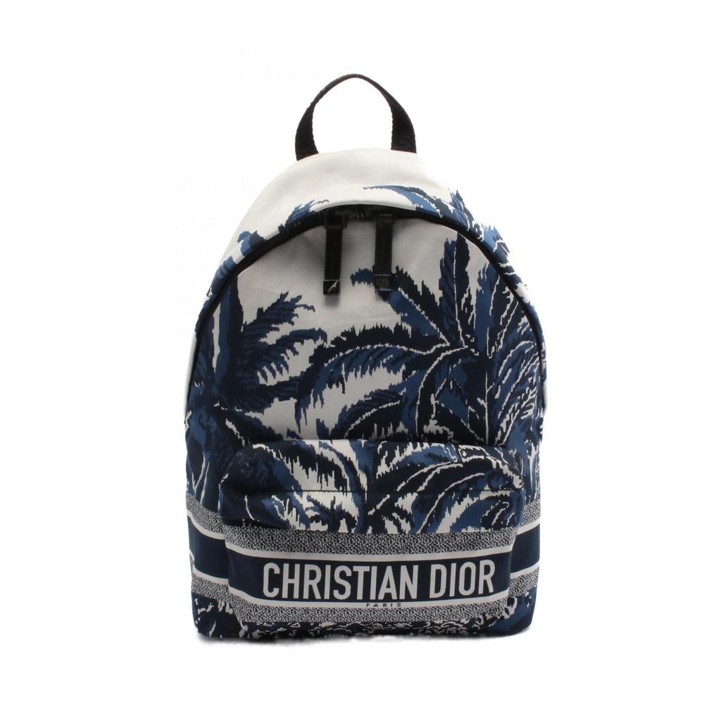 Dior Navy Canvas Leather Backpack (Pre-Owned)