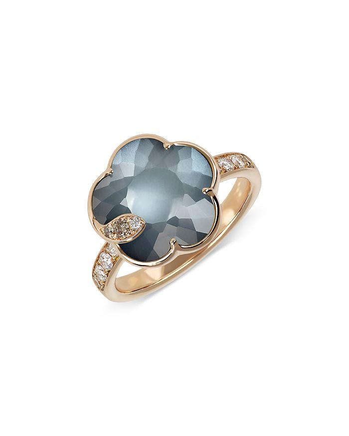Pasquale Bruni Petit Joli Lunaire 18K Rose Gold Lunar Garden Gem Ring with Diamonds, 0.22 ct. t.w.