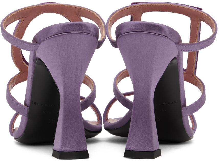 Les Petits Joueurs Purple Hoya Heeled Sandals