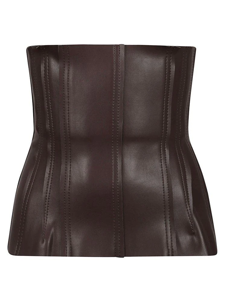 Norma Kamali Norma Kamali Structured Vegan Leather Top