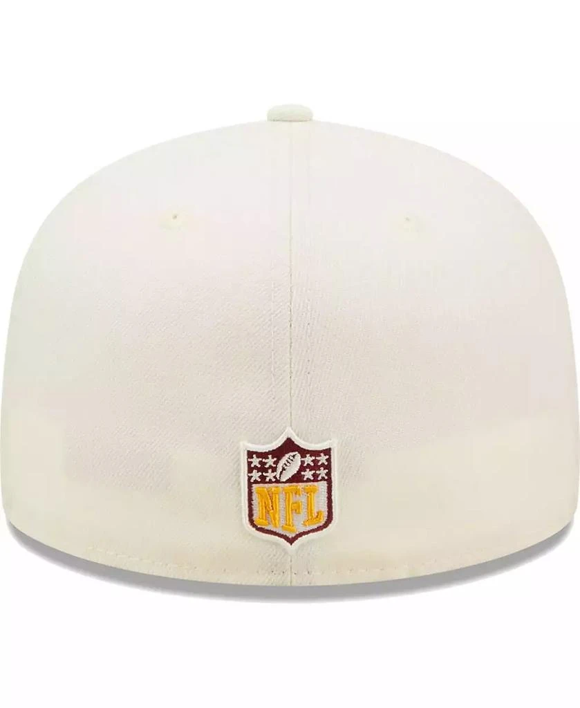New Era Men's Cream, Burgundy Washington Commanders Tri-Chrome 59FIFTY Fitted Hat 2