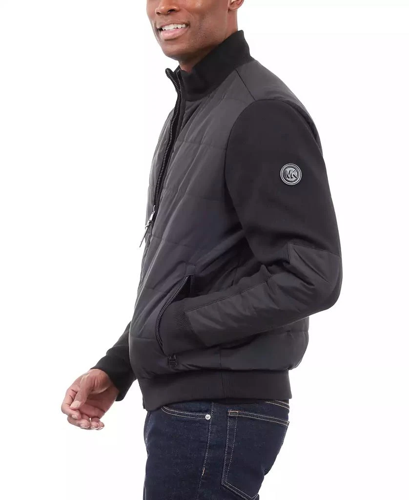 Michael Kors Men's Mixed-Media Knit-Sleeve Puffer Jacket 3