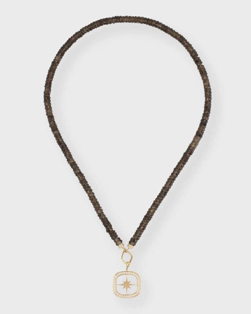 Sydney Evan 14K Yellow Gold XL Starburst Combo Beaded Pendant Necklace
