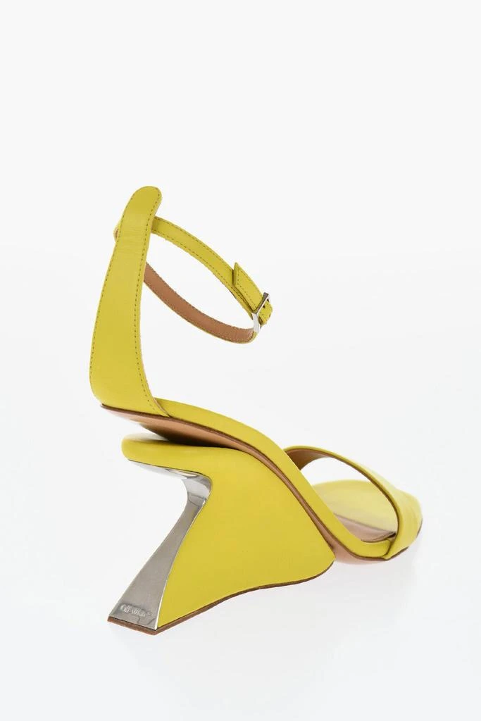 Off-White Leather Jug Sandals Wedge 9 Cm 2
