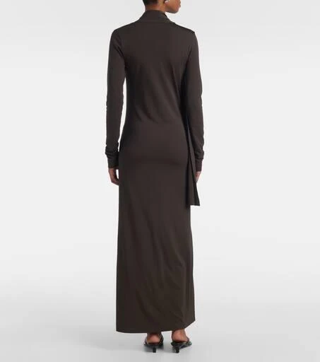Totême Scarf-detail jersey maxi dress 3