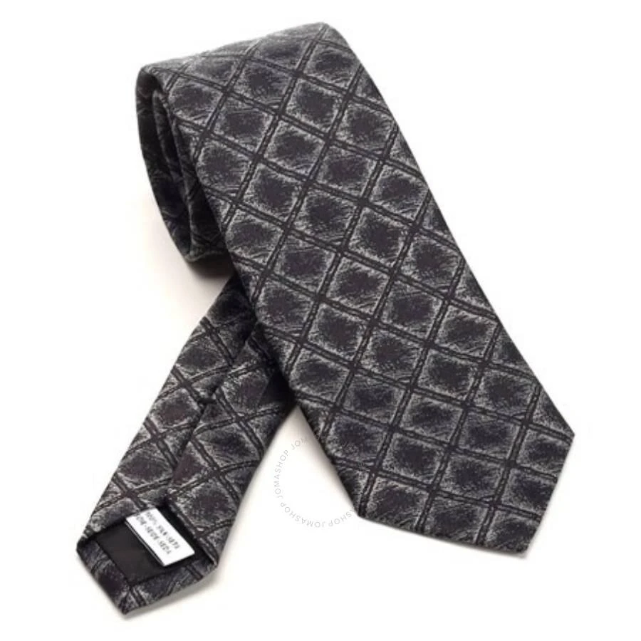 Salvatore Ferragamo Black Jacquard Silk Tie 1