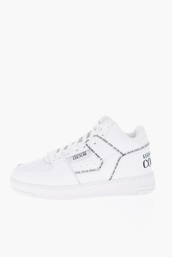 Versace Versace JEANS COUTURE Leather MEYSSA Sneakers with Printed Contrasti