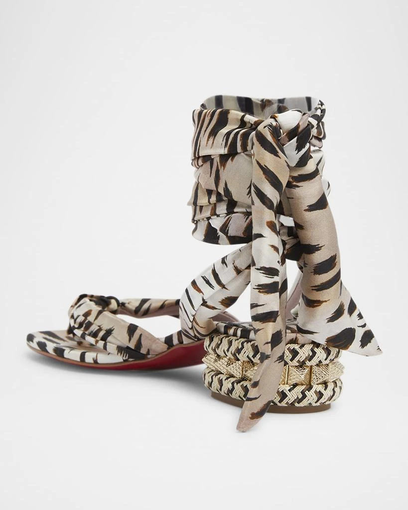 Christian Louboutin Pyra Du Desert Leopard Red Sole Sandals 4