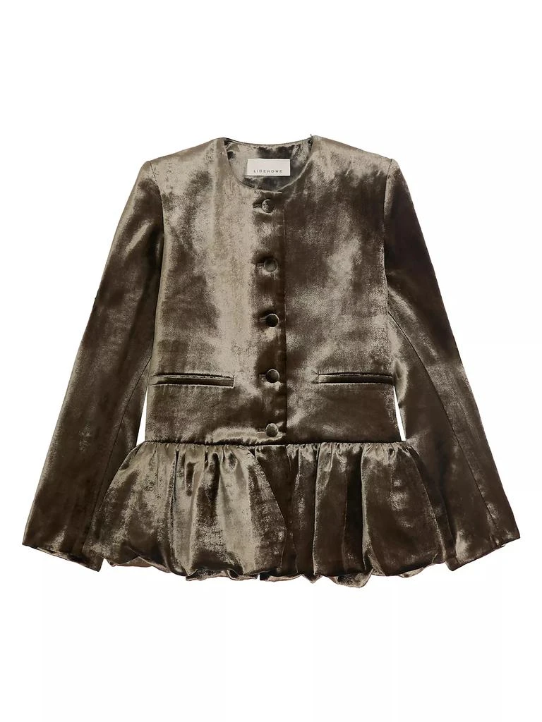 Liberowe Shiny Velvet Peplum Jacket 1