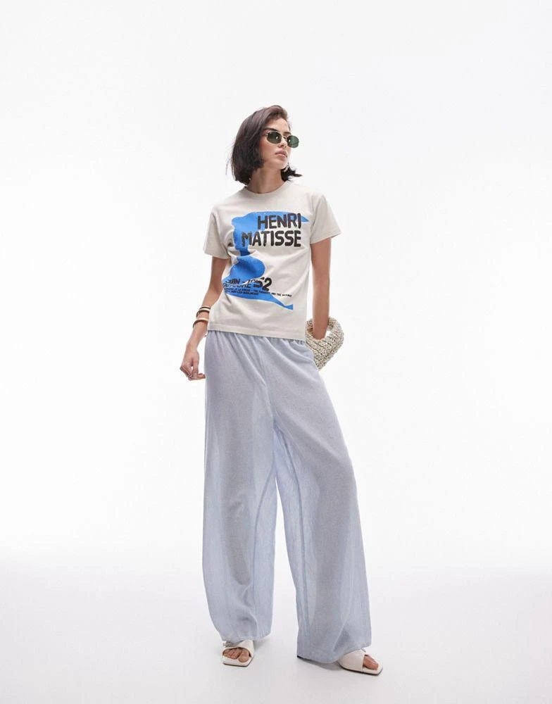 Topshop Topshop art musuem graphic Henri Matisse boxy tee in ecru 2