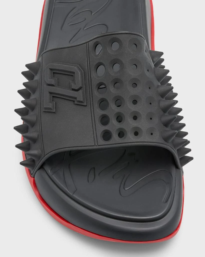 Christian Louboutin Men's Take It Easy Rubber Slide Sandals 4