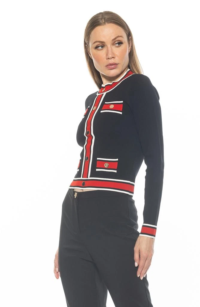 ALEXIA ADMOR Kiley Stripe Crop Sweater 4