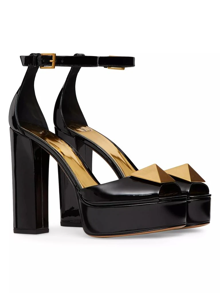 Valentino One Stud Platform Pumps in Patent Leather 120MM 2
