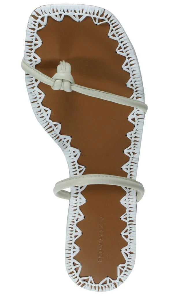 BCBG BALI MAGNOLIA LEATHER FLAT SANDAL 5