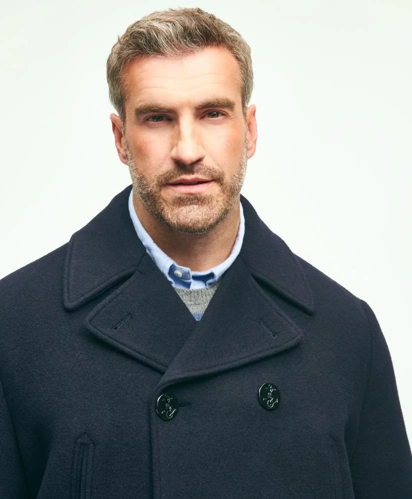 Brooks Brothers Big & Tall Classic Wool Pea Coat 3