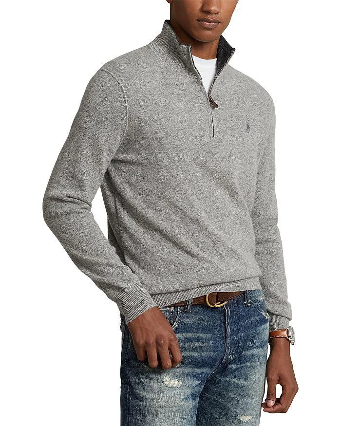 Ralph Lauren Cashmere Regular Fit Quarter Zip Mock Neck Sweater - Exclusive 5