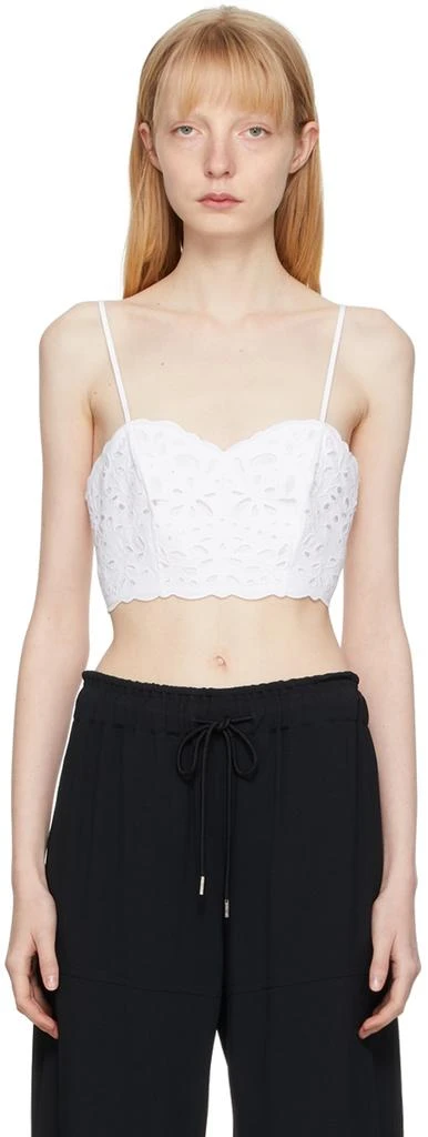 Chloé White Broderie Anglaise Tank Top 1
