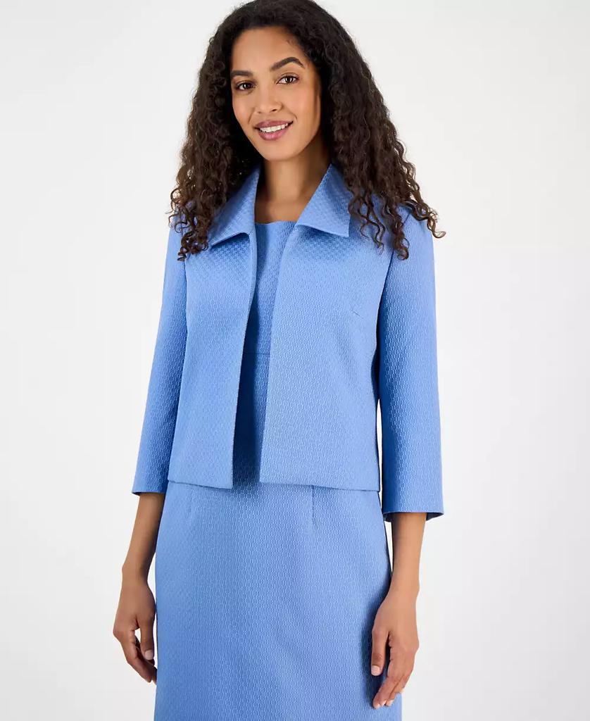 Le Suit Women
s Cropped Open-Front Jacket 
Empire-Seamed Sheath Dress