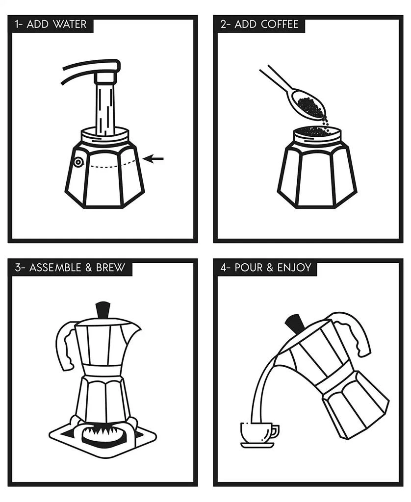 Sedona Kitchen Aluminum 6 Cup Espresso Maker 5