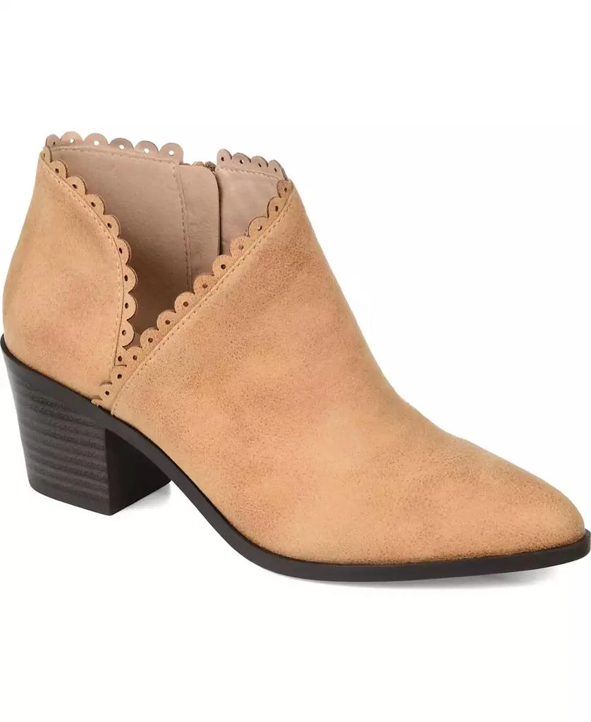 Journee Collection Women's Tessa Scalloped Block Heel Booties 17