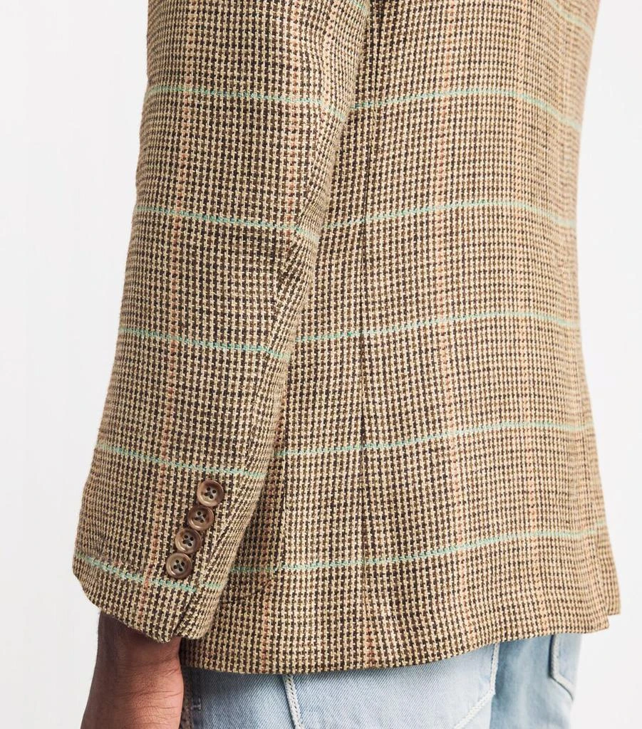 Ralph Lauren Linen-Silk Tick-Weave Blazer 6
