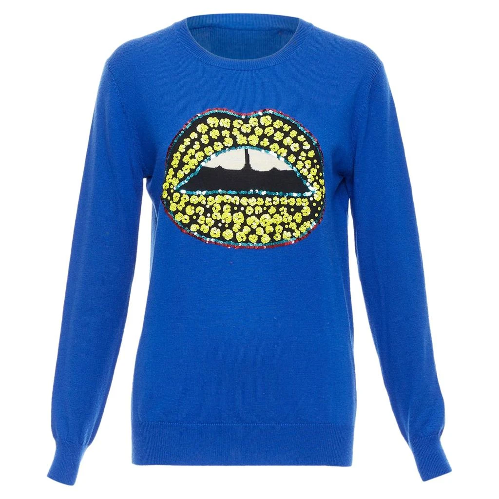 MARKUS LUPFER merino wool sequin lip sweater 1