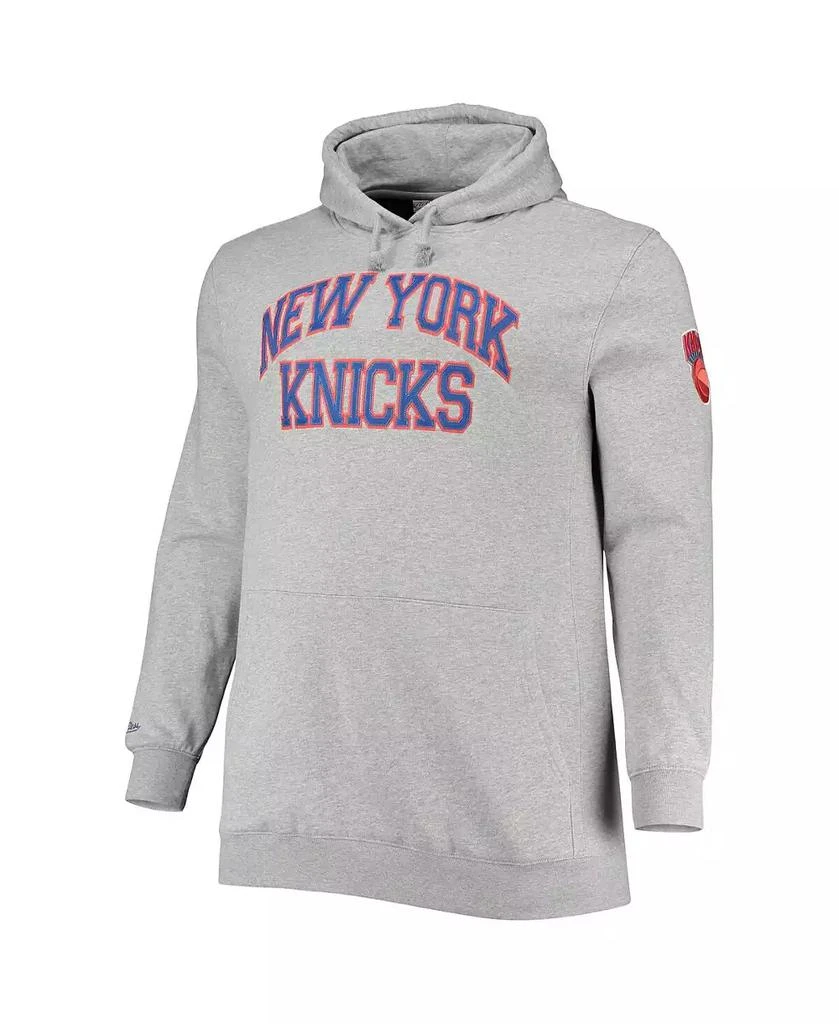 Mitchell & Ness Men's Patrick Ewing Heathered Gray New York Knicks Big and Tall Name and Number Pullover Hoodie 3
