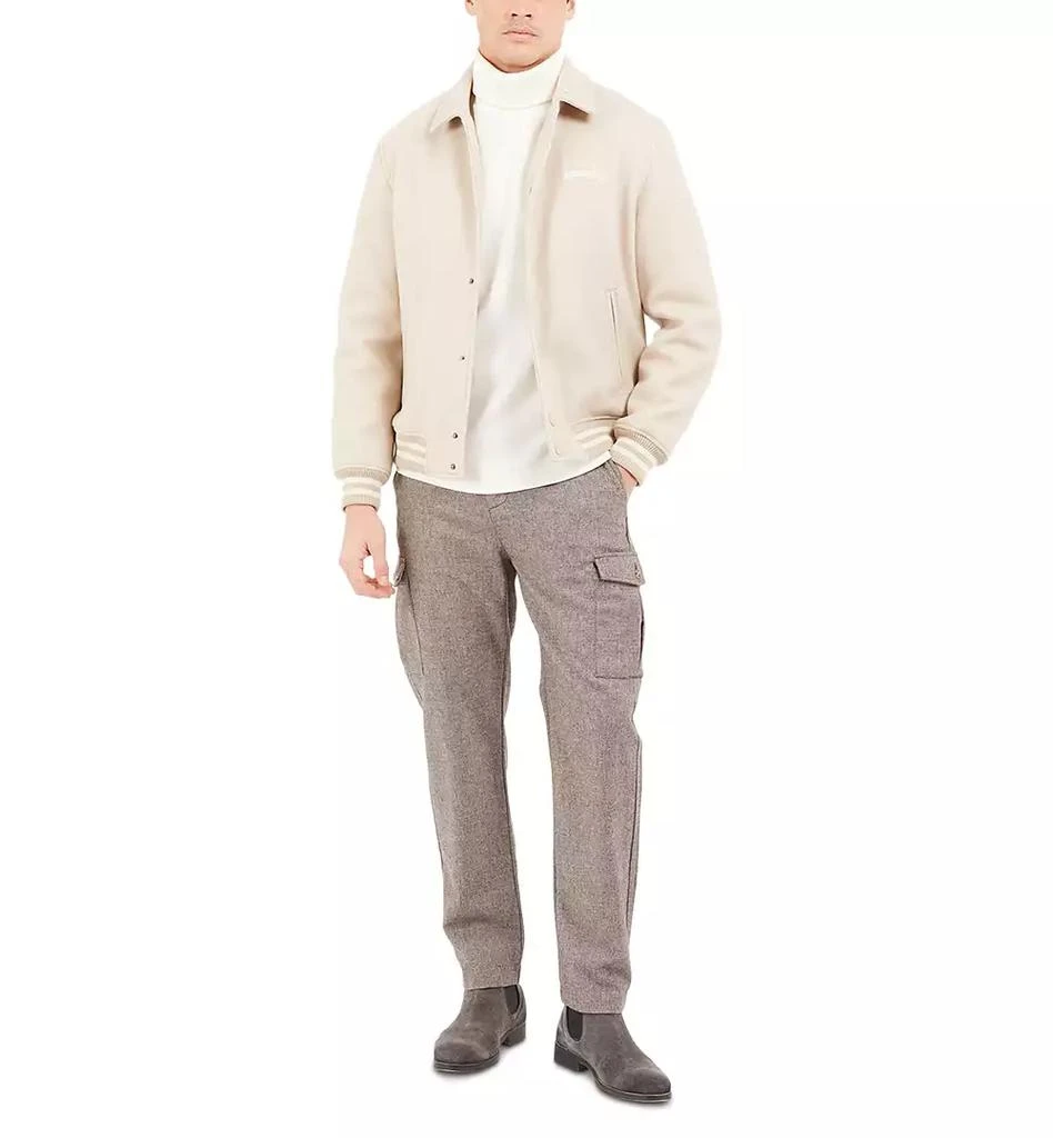GUESS Men's Melton Snap-Front Bomber Jacket 3
