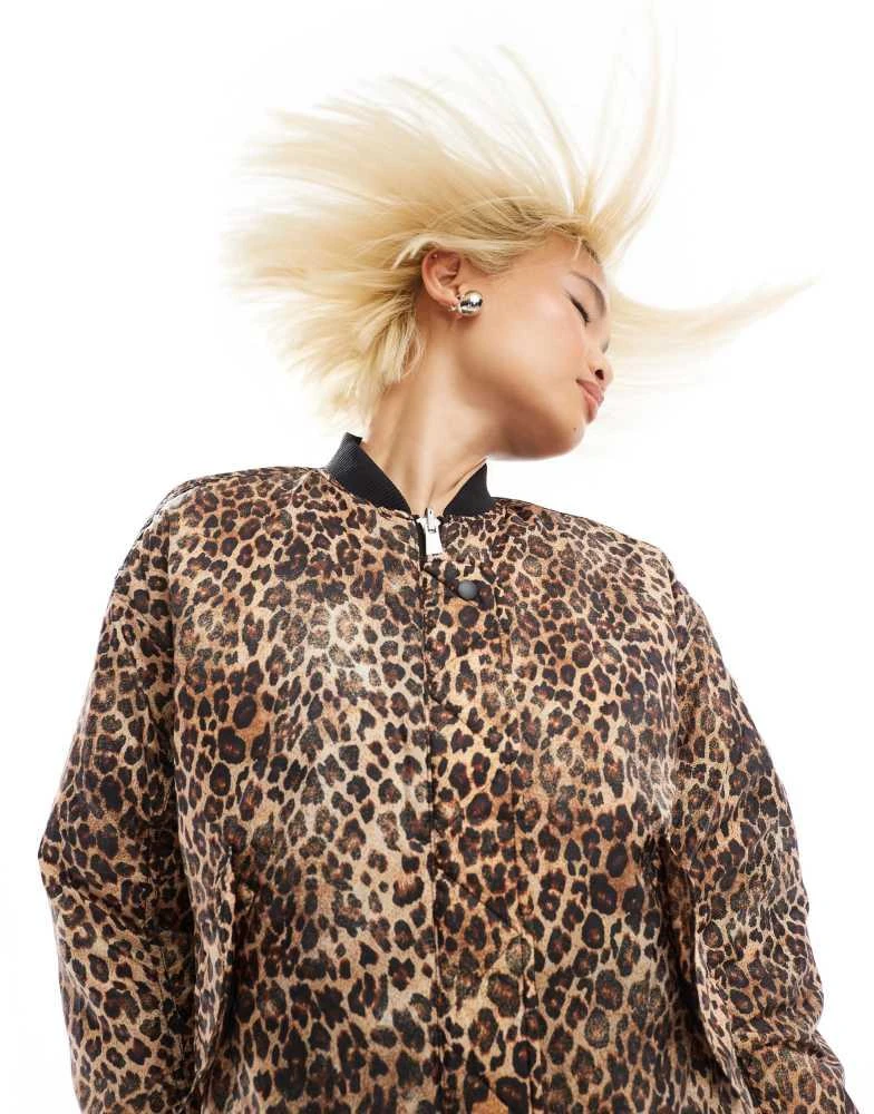 Oversized Jumper Asos Leopard Print Jumper Topshop Knitted Fluffy - Main Image