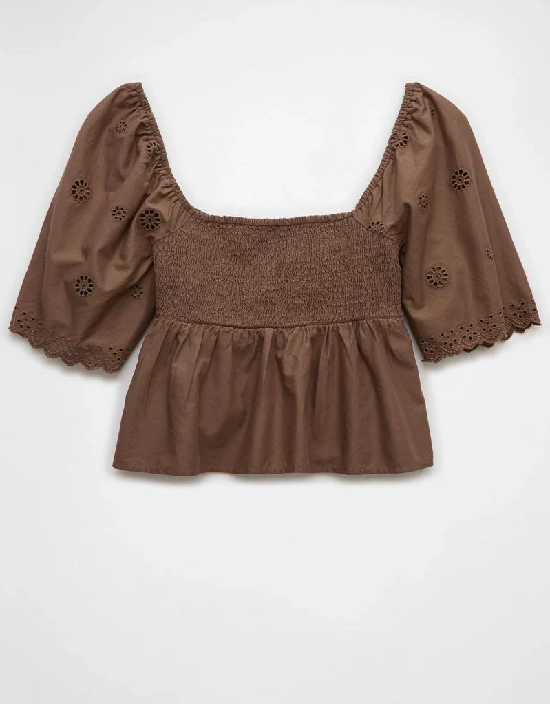 AE AE Flutter Sleeve Eyelet Babydoll Blouse 4