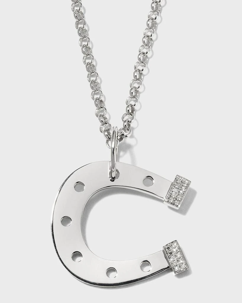 Bridget King Jewelry Silver Horseshoe Necklace 1