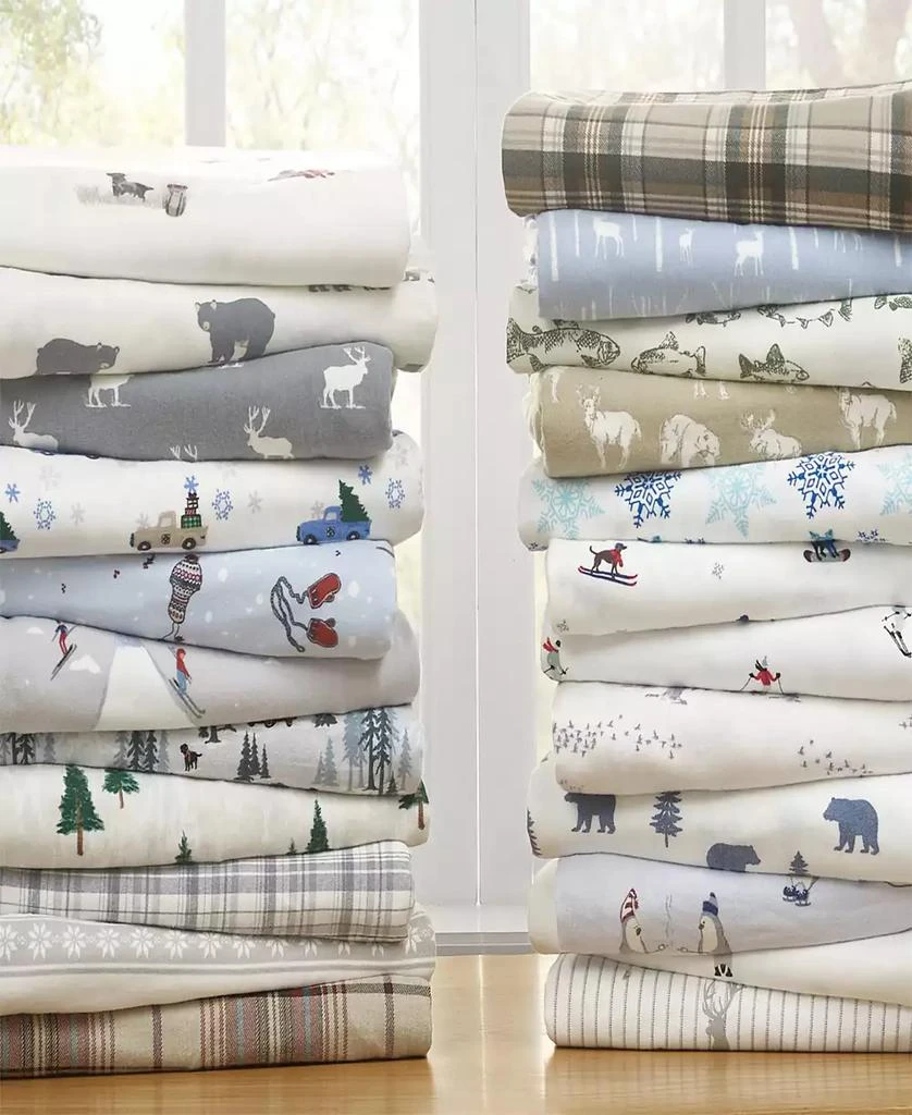 Eddie Bauer Printed Cotton Flannel 3-Pc. Sheet Set, Twin XL 8