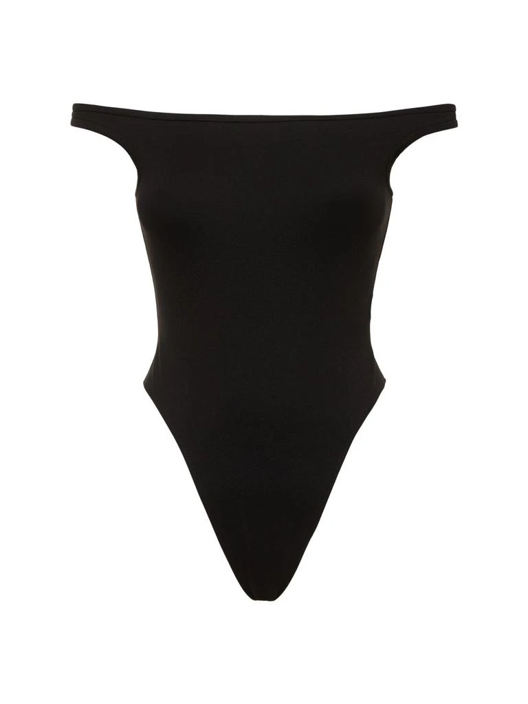David Koma Off-the-shoulder Ribbed Jersey Bodysuit 1