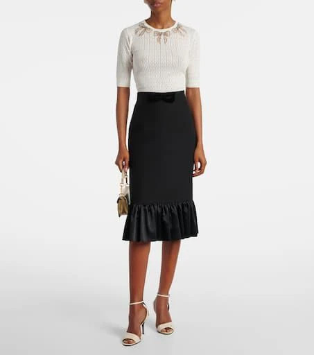 Valentino Crystal-embellished cotton sweater 2