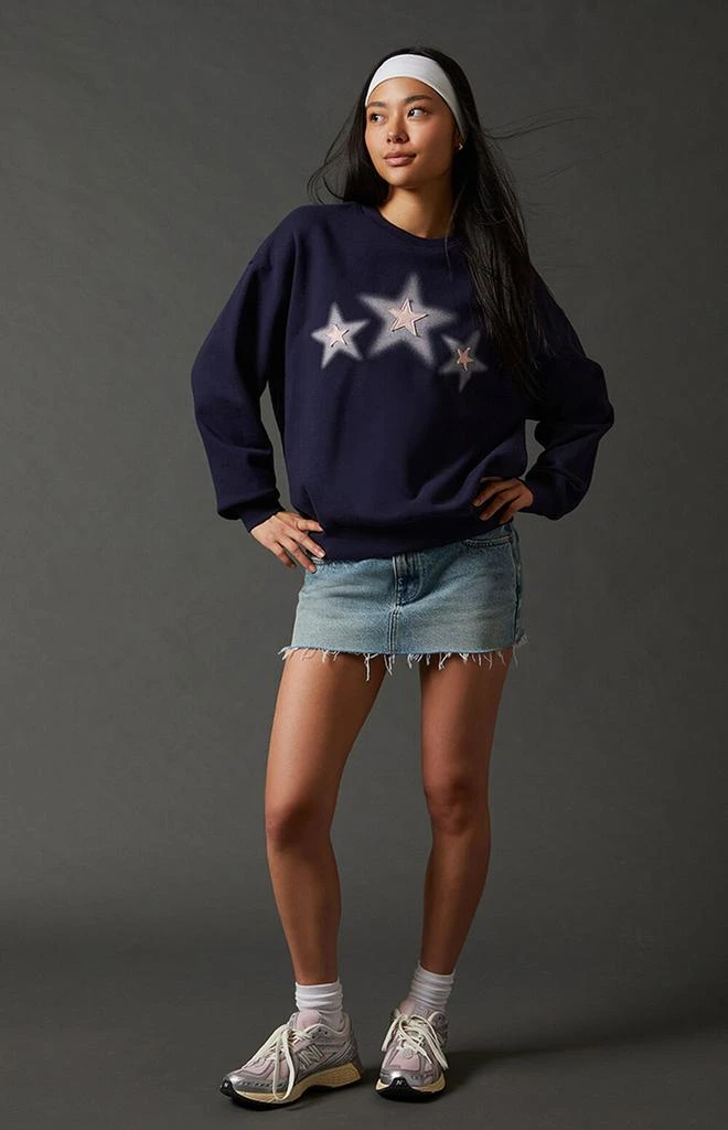 PacSun Triple Star Crew Neck Sweatshirt 1