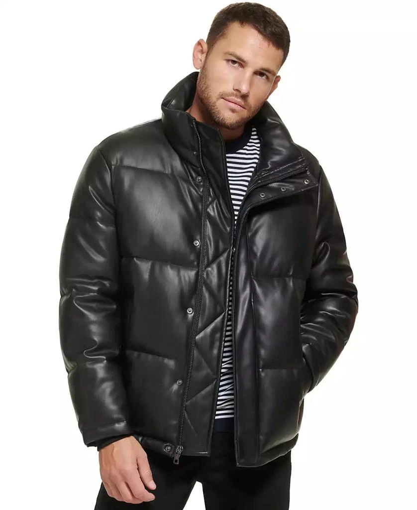 Calvin Klein Men's Faux Leather Classic Puffer Jacket 5