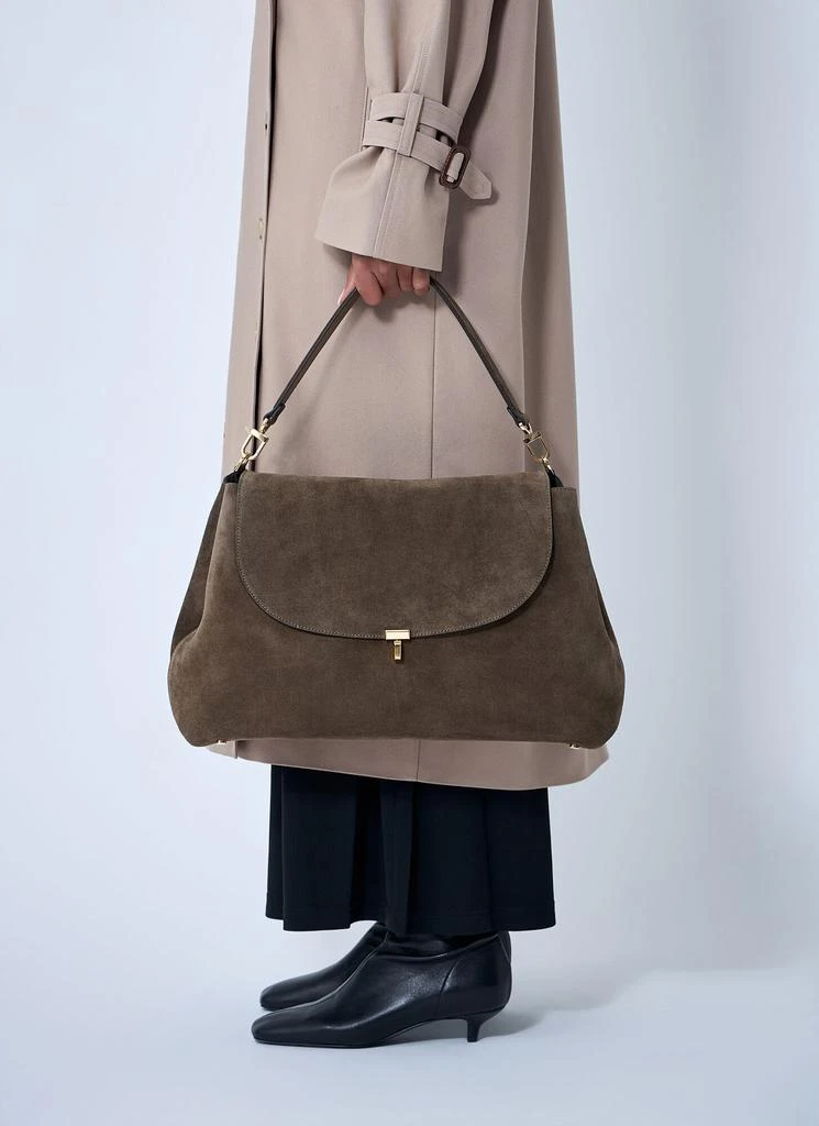 Totême T-Lock Suede Satchel Bag 2