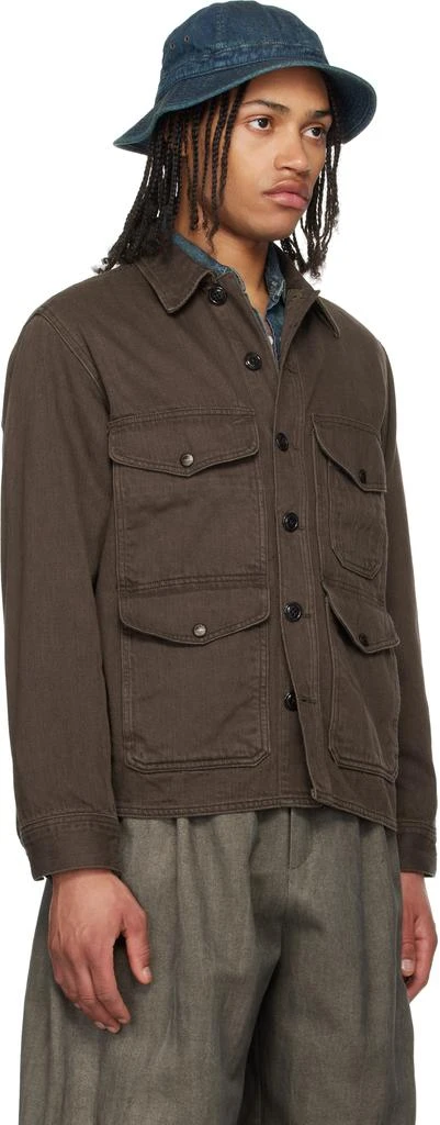 RRL Brown Elmore Cruiser Denim Overshirt 2