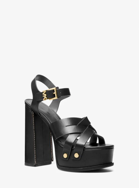 Michael Kors Nora Leather Platform Sandal 1