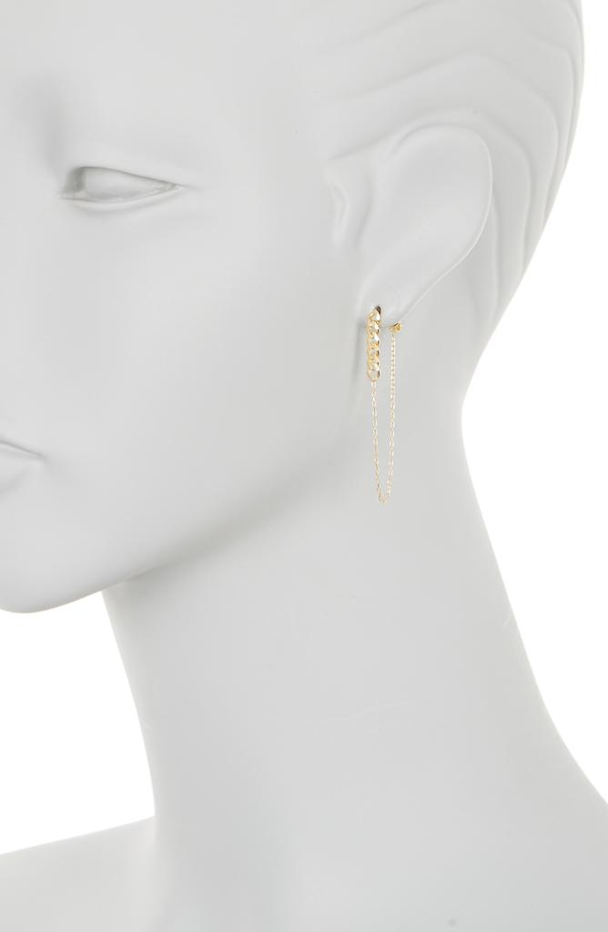 Gabi Rielle Sterling Silver Curb Chain Drop Earrings