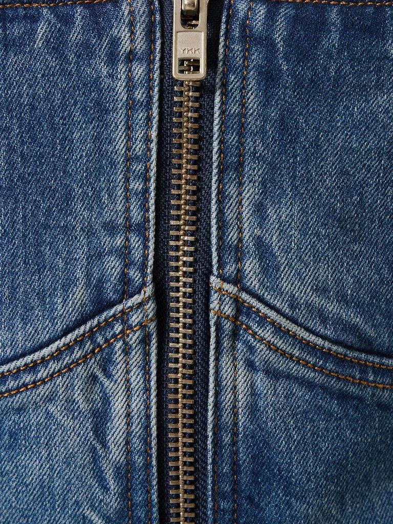 Reformation Ena Cotton Blend Denim Bustier Top 3